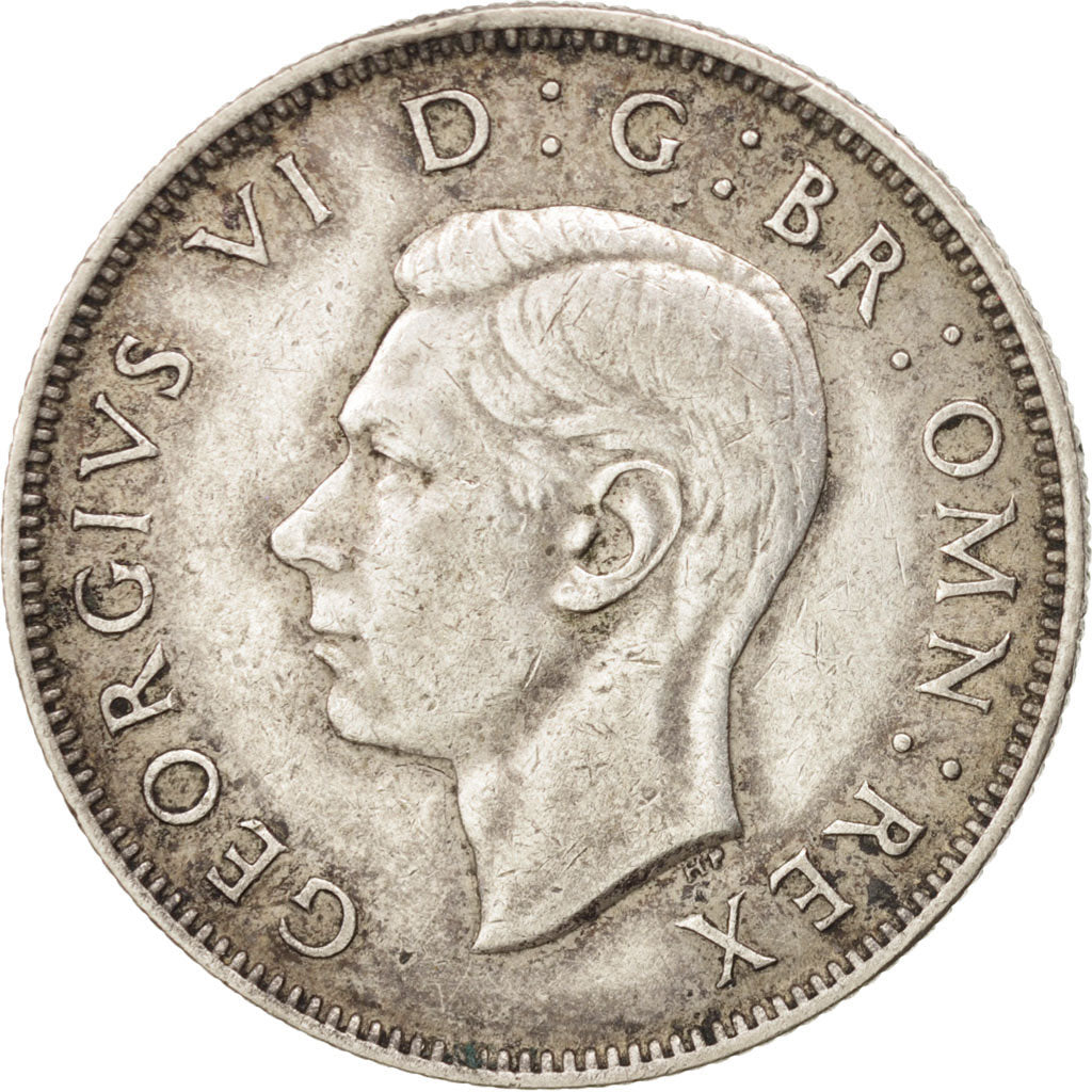 Coin, Great Britain, George VI, Florin, Two Shillings, 1943, AU(50-53), Silver