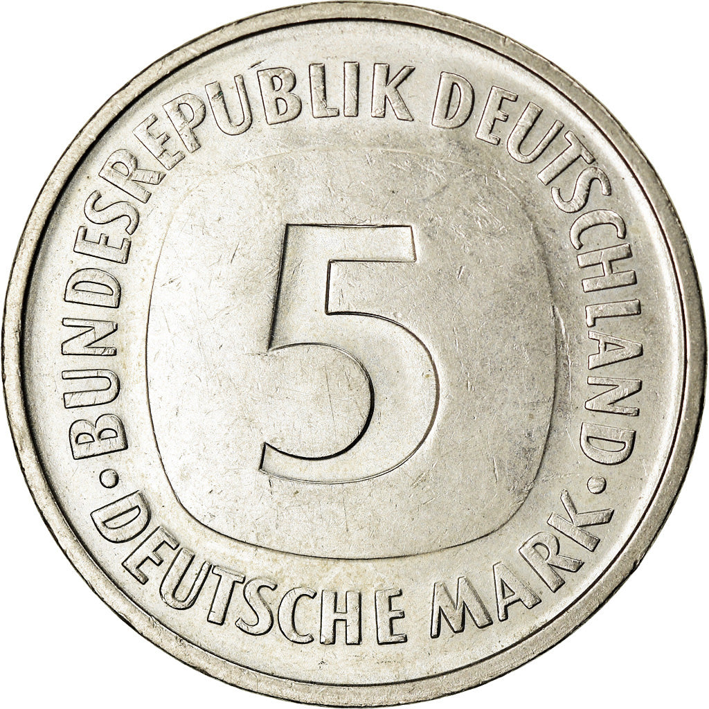 Moneta, GERMANIA - REPUBBLICA FEDERALE, 5 Mark, 1980, Munich, BB, Nichel