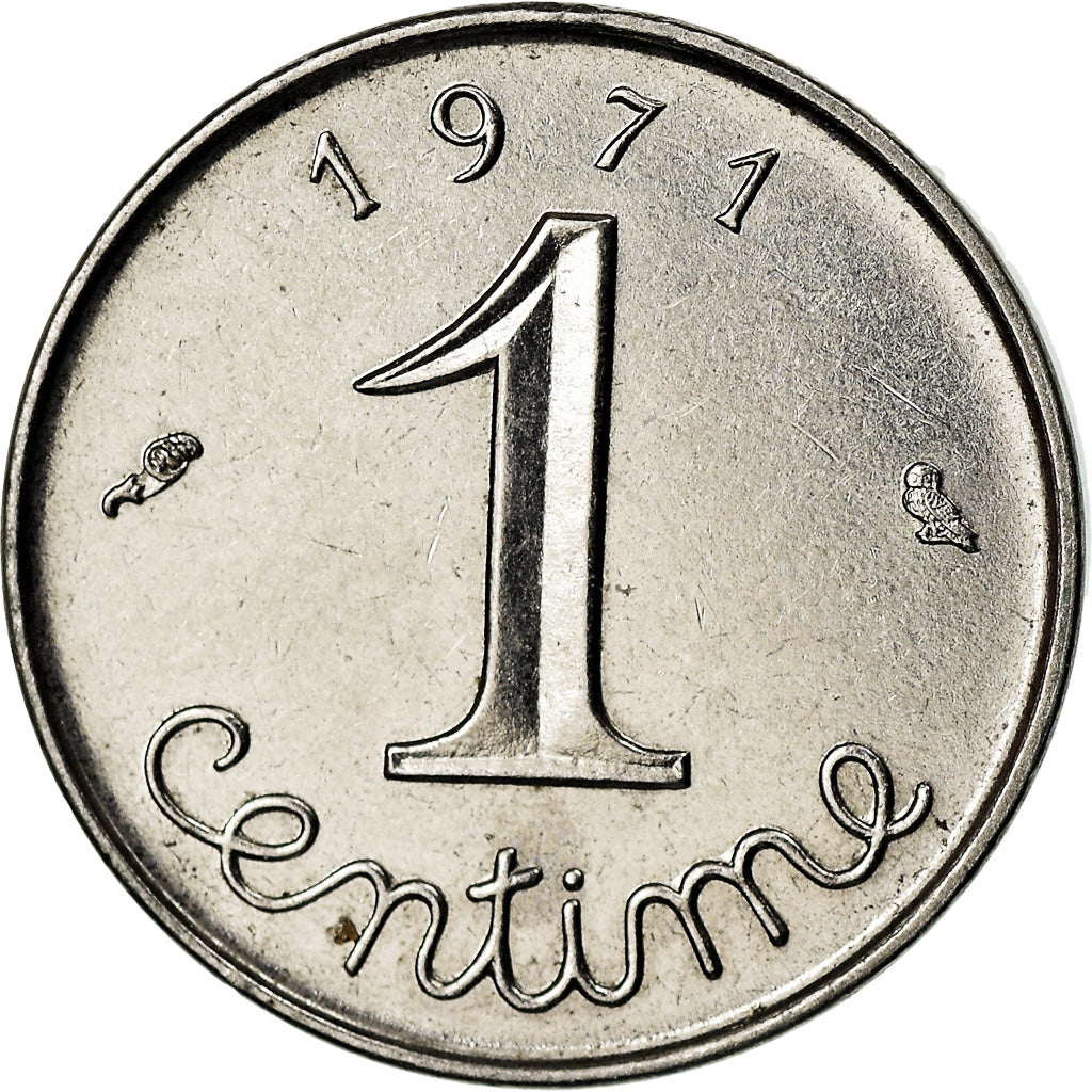 Coin, France, Épi, Centime, 1971, Paris, EF(40-45), Stainless Steel, KM:928