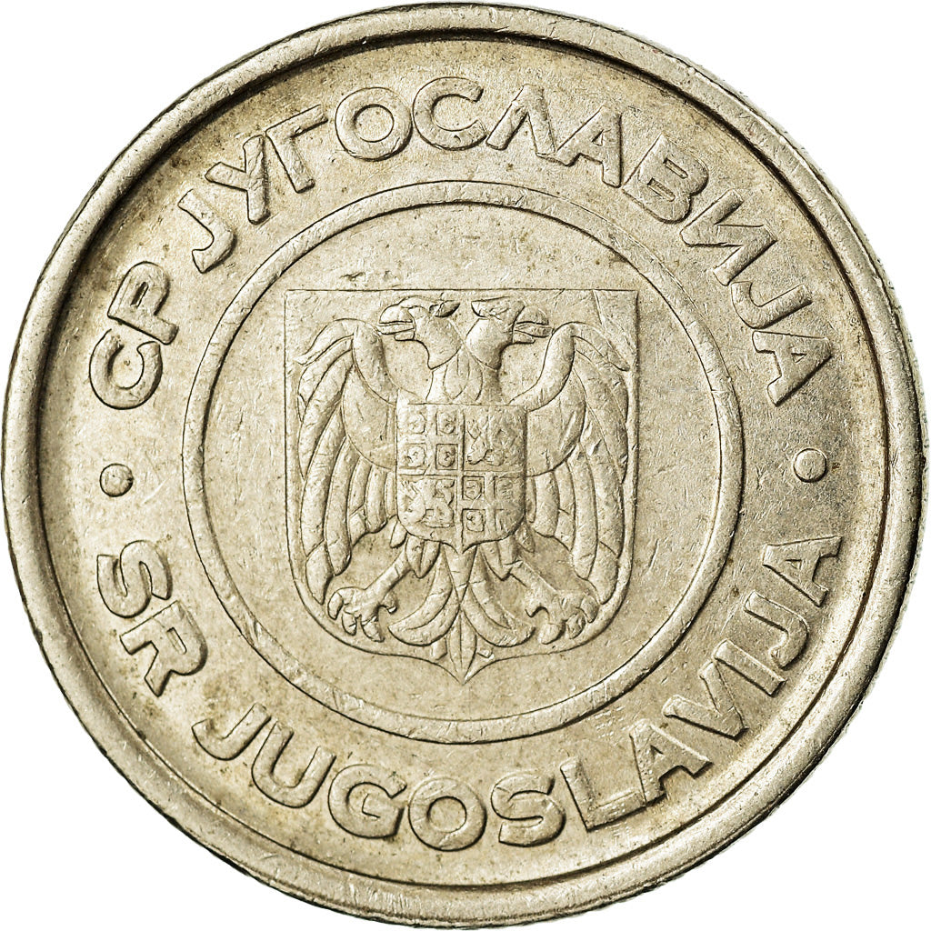 Coin, Yugoslavia, 2 Dinara, 2002, Belgrade, EF(40-45), Copper-Nickel-Zinc