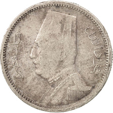 EGYPT, 2 Piastres, 1929, British Royal Mint, KM #348, VF(30-35), Silver, 2.81