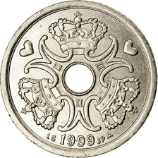 Coin, Denmark, Margrethe II, Krone, 1999, Copenhagen, AU(55-58), Copper-nickel