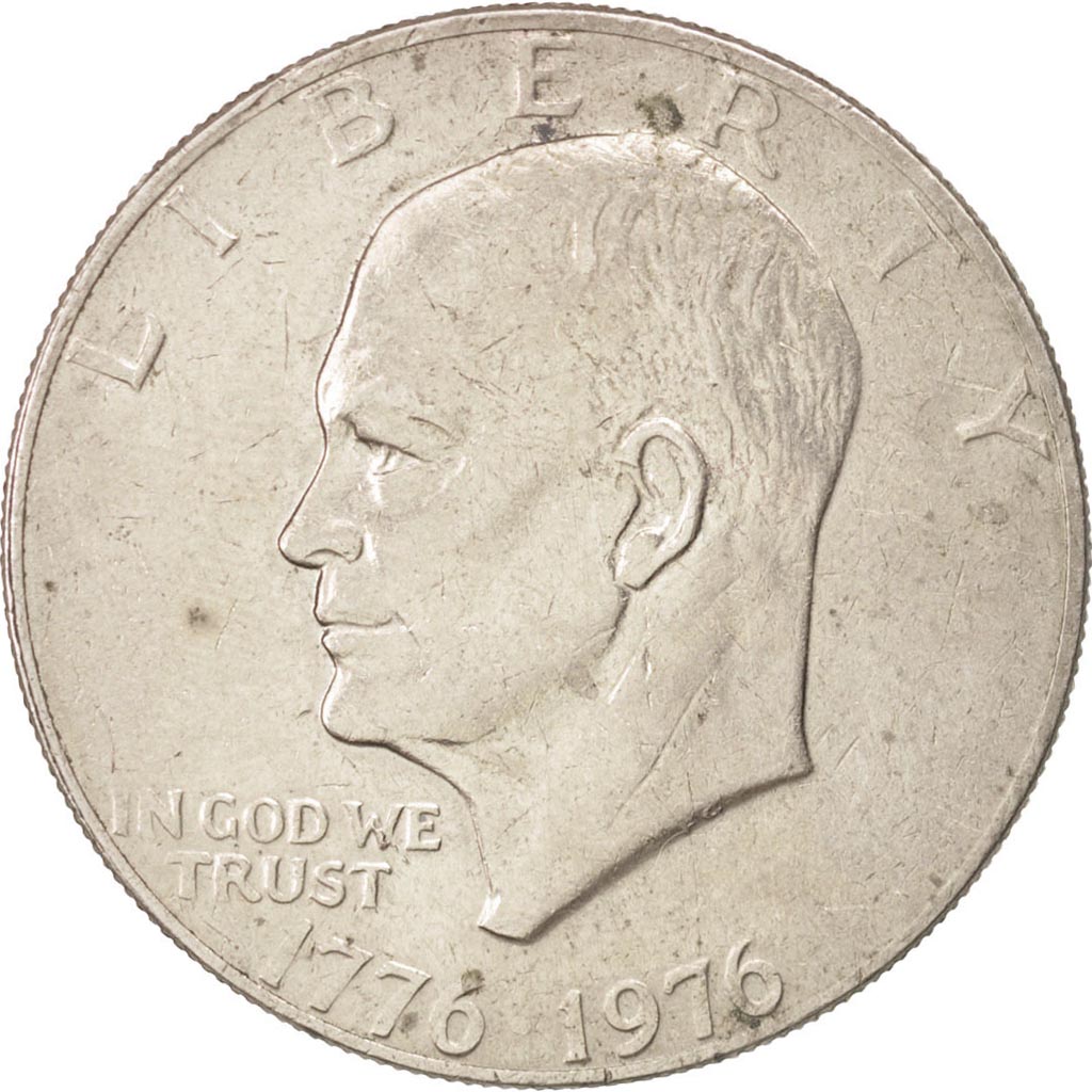 UNITED STATES, Eisenhower Dollar, Dollar, 1976, U.S. Mint, KM #206, EF(40-45),..