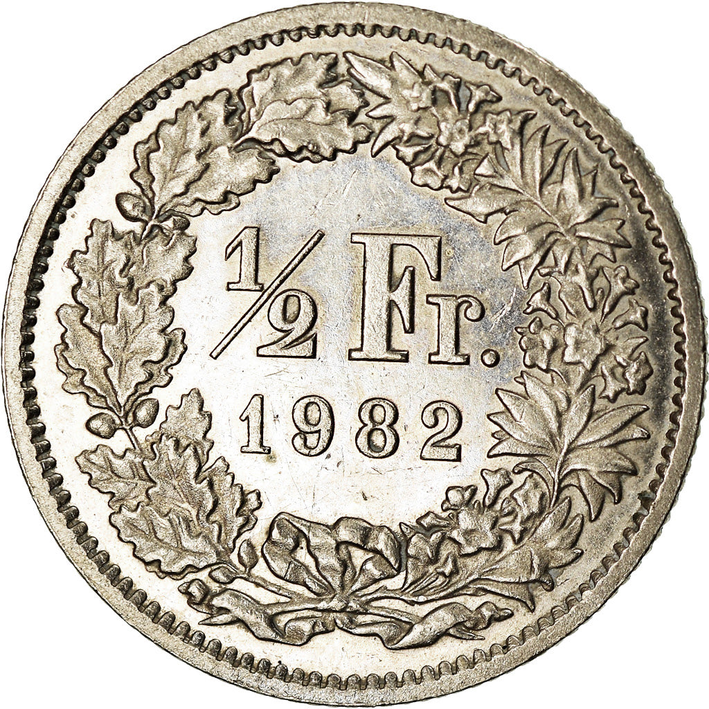Monnaie, Suisse, 1/2 Franc, 1982, Bern, SUP, Copper-nickel, KM:23a.2