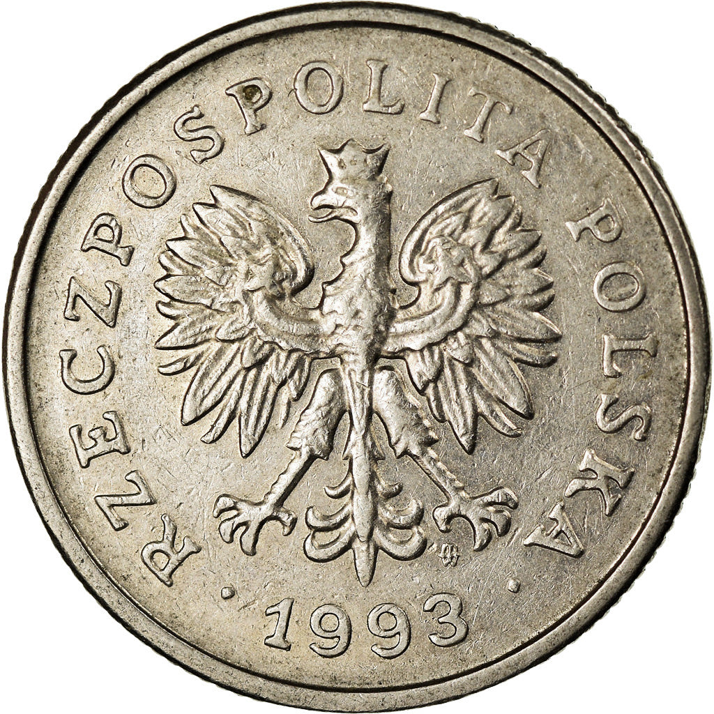 Coin, Poland, Zloty, 1993, Warsaw, EF(40-45), Copper-nickel, KM:282