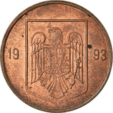 Coin, Romania, Leu, 1993, EF(40-45), Copper Plated Steel, KM:115