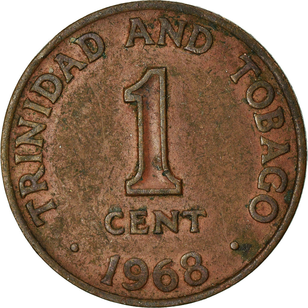 Moneta, TRINIDAD E TOBAGO, Cent, 1968, Franklin Mint, BB, Bronzo, KM:1