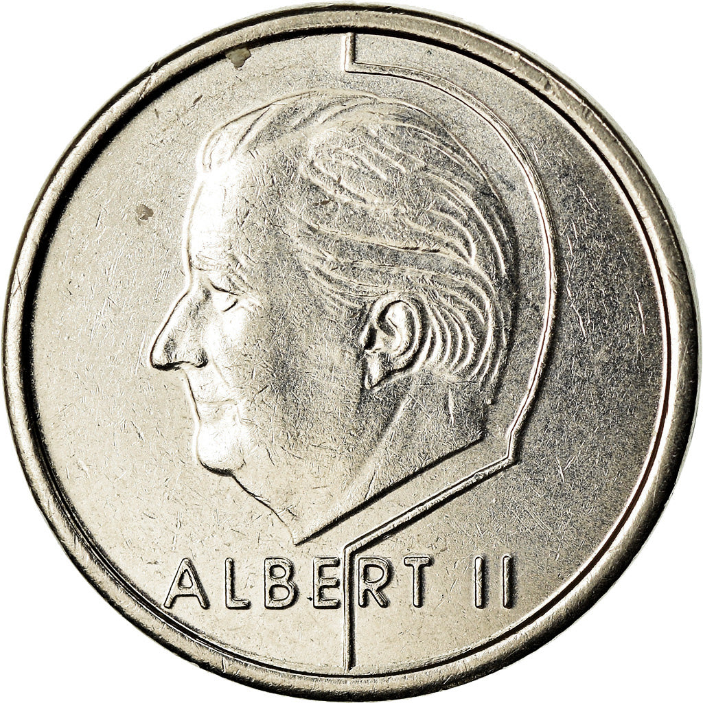 Moneda, Bélgica, Albert II, Franc, 1988, Brussels, MBC, Níquel chapado en