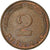 Moneta, GERMANIA - REPUBBLICA FEDERALE, 2 Pfennig, 1962, Karlsruhe, BB, Bronzo