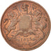 INDIA-BRITISH, 1/2 Anna, 1835, KM #447.1, EF(40-45), Copper, 12.72