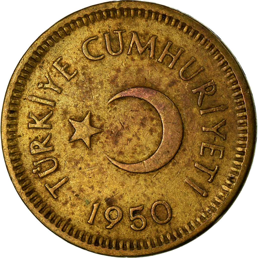 Monnaie, Turquie, 5 Kurus, 1950, TTB, Laiton, KM:887