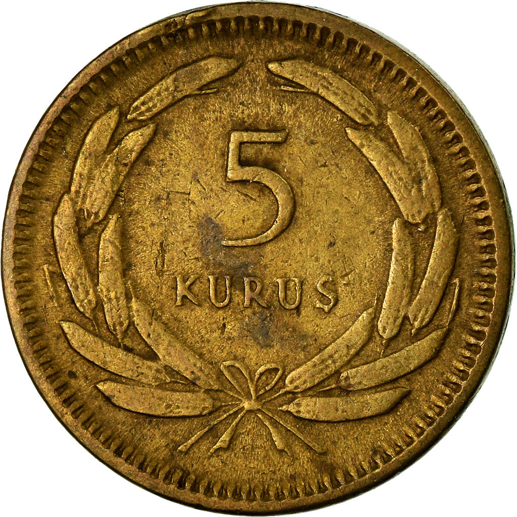 Monnaie, Turquie, 5 Kurus, 1950, TTB, Laiton, KM:887