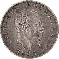 ITALY, 20 Centesimi, 1863, Torino, KM #13.2, EF(40-45), Silver, 0.94