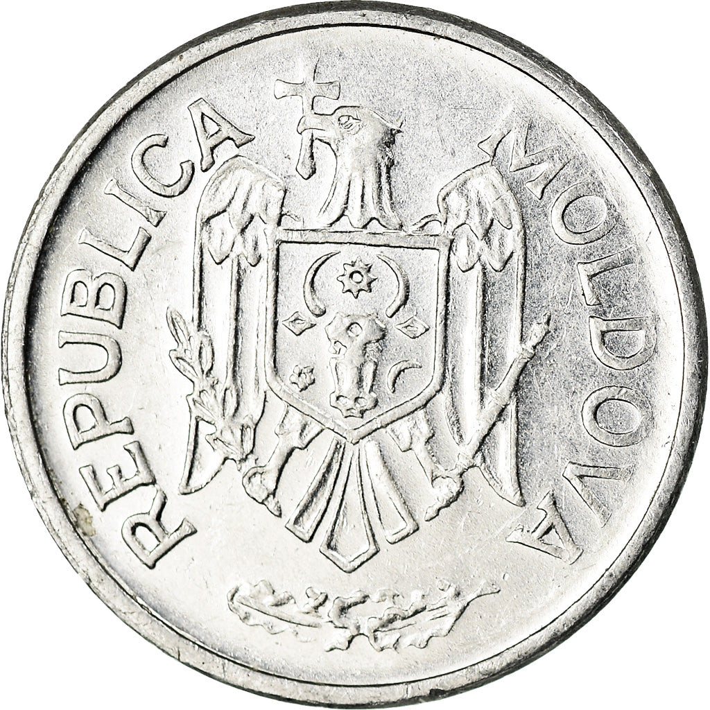 Coin, Moldova, 10 Bani, 2011, AU(55-58), Aluminum, KM:7
