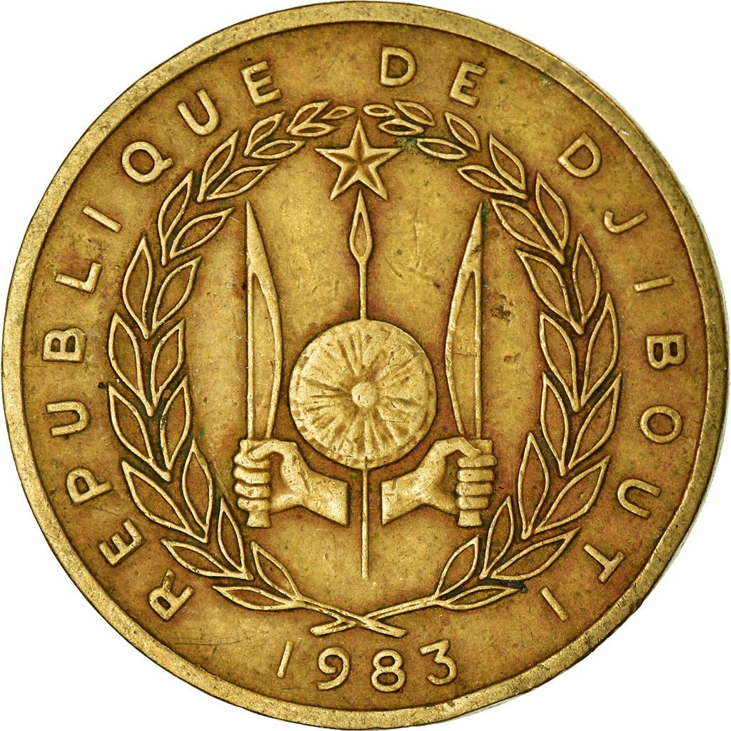 Coin, Djibouti, 10 Francs, 1983, Paris, VF(30-35), Aluminum-Bronze, KM:23