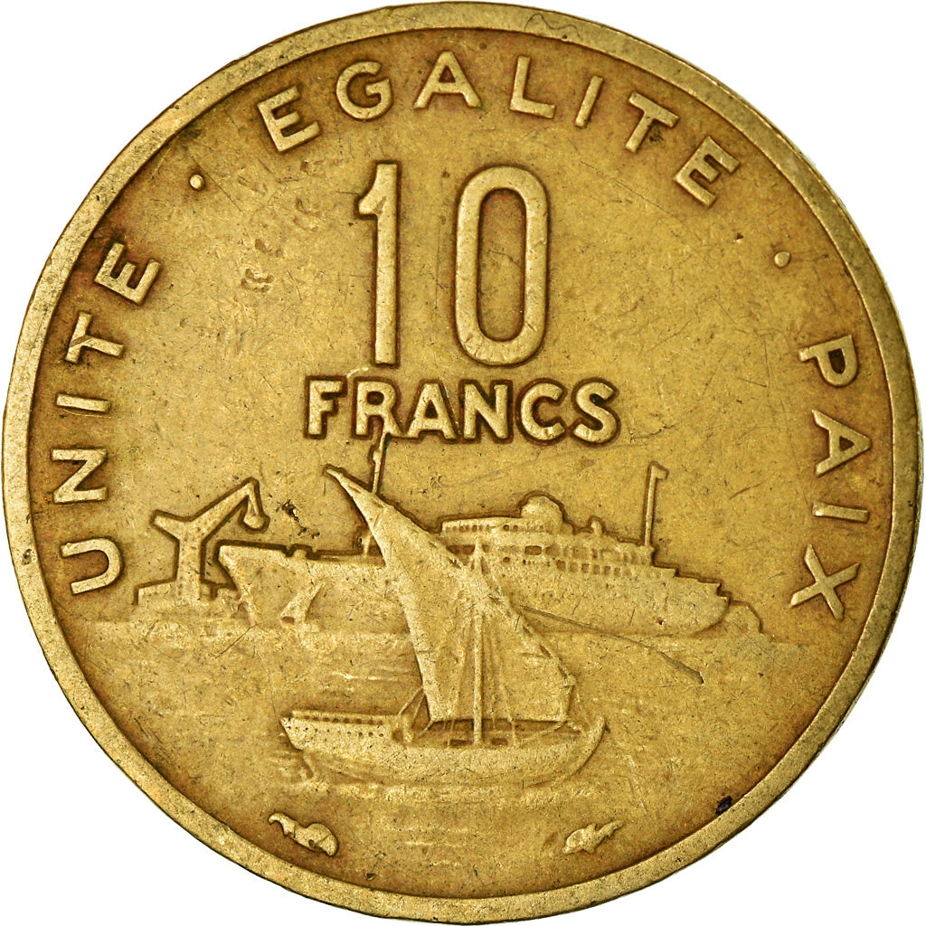 Coin, Djibouti, 10 Francs, 1983, Paris, VF(30-35), Aluminum-Bronze, KM:23
