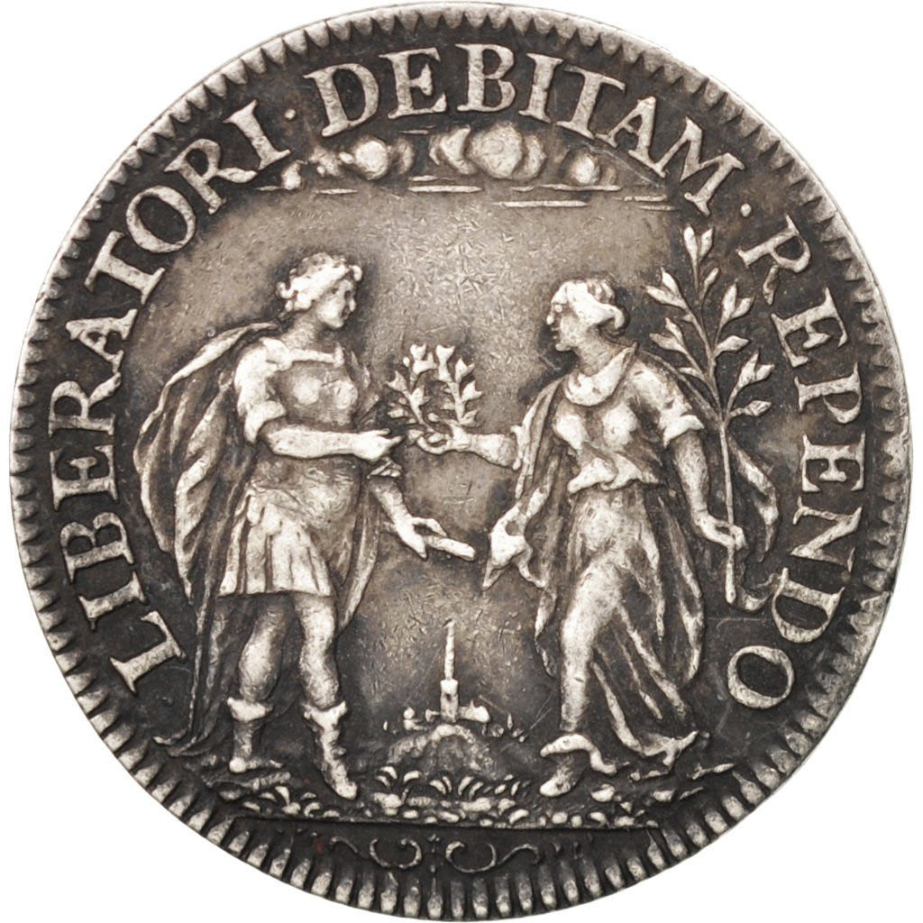 France, Royal, Token, 1643, AU(50-53), Silver, Feuardent #9796, 6.92