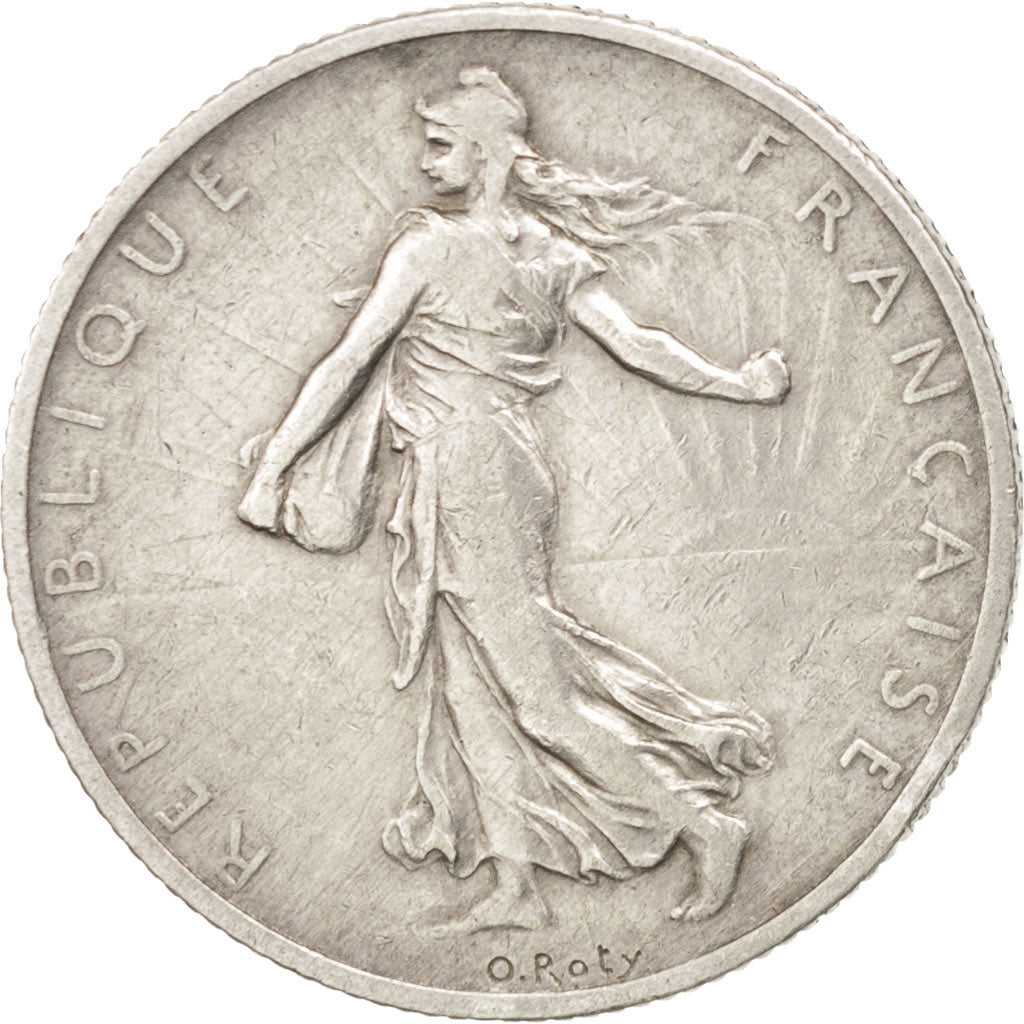 FRANCE, Semeuse, 2 Francs, 1910, Paris, KM #845.1, EF(40-45), Silver, 27,...