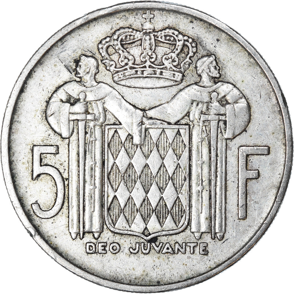 Coin, Monaco, Rainier III, 5 Francs, 1960, EF(40-45), Silver, KM:141, Gadoury:MC
