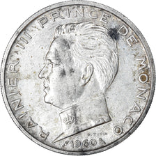 Coin, Monaco, Rainier III, 5 Francs, 1960, EF(40-45), Silver, KM:141, Gadoury:MC