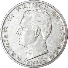 Coin, Monaco, Rainier III, 5 Francs, 1960, EF(40-45), Silver, KM:141, Gadoury:MC