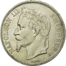 Moneta, Francja, Napoleon III, Napoléon III, 5 Francs, 1867, Paris, AU(50-53)