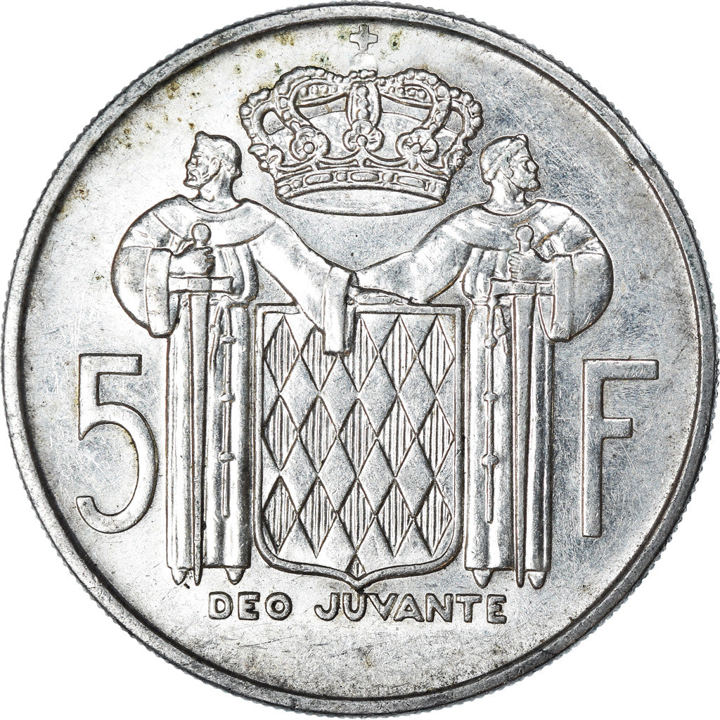 Coin, Monaco, Rainier III, 5 Francs, 1966, EF(40-45), Silver, KM:141, Gadoury:MC