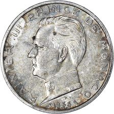 Coin, Monaco, Rainier III, 5 Francs, 1966, EF(40-45), Silver, KM:141, Gadoury:MC