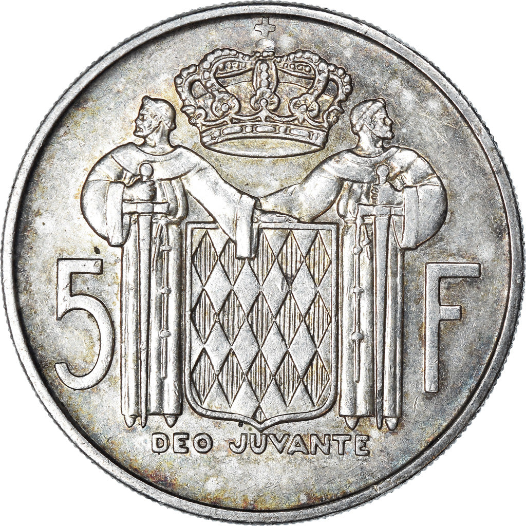 Coin, Monaco, Rainier III, 5 Francs, 1966, EF(40-45), Silver, KM:141, Gadoury:MC