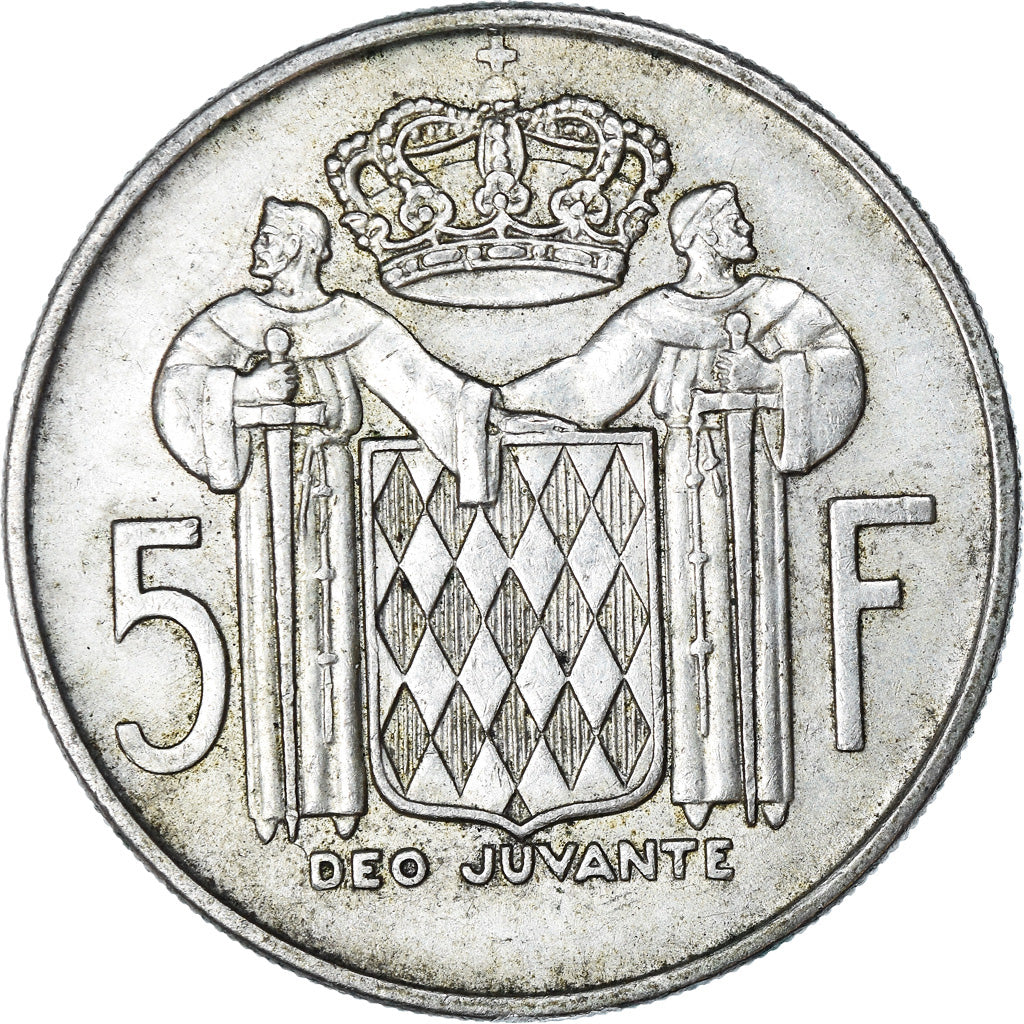 Coin, Monaco, Rainier III, 5 Francs, 1966, EF(40-45), Silver, KM:141, Gadoury:MC