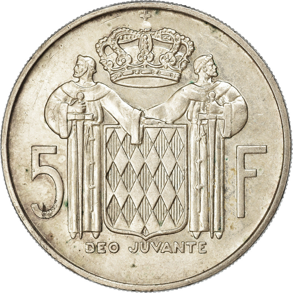 Coin, Monaco, Rainier III, 5 Francs, 1966, EF(40-45), Silver, KM:141, Gadoury:MC