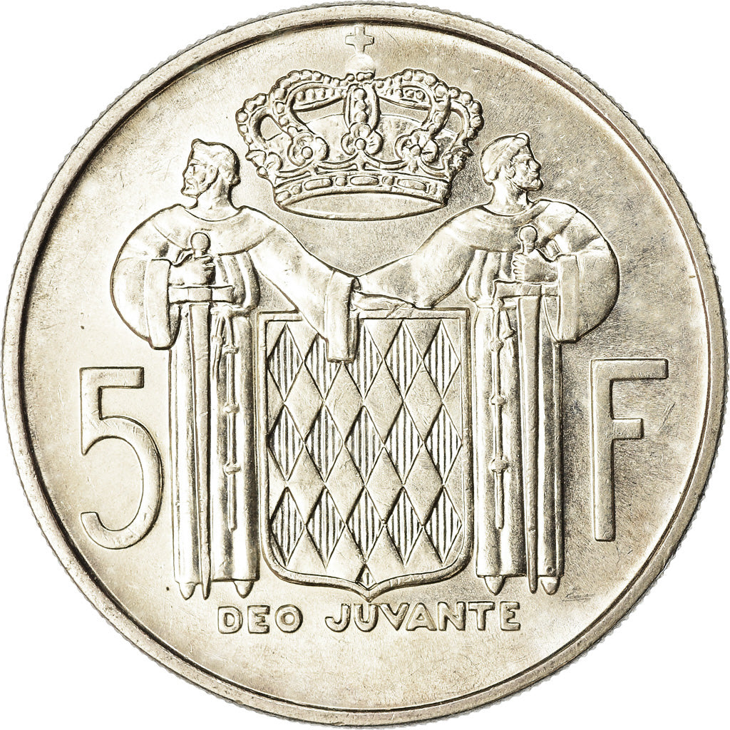 Coin, Monaco, Rainier III, 5 Francs, 1966, AU(50-53), Silver, KM:141, Gadoury:MC