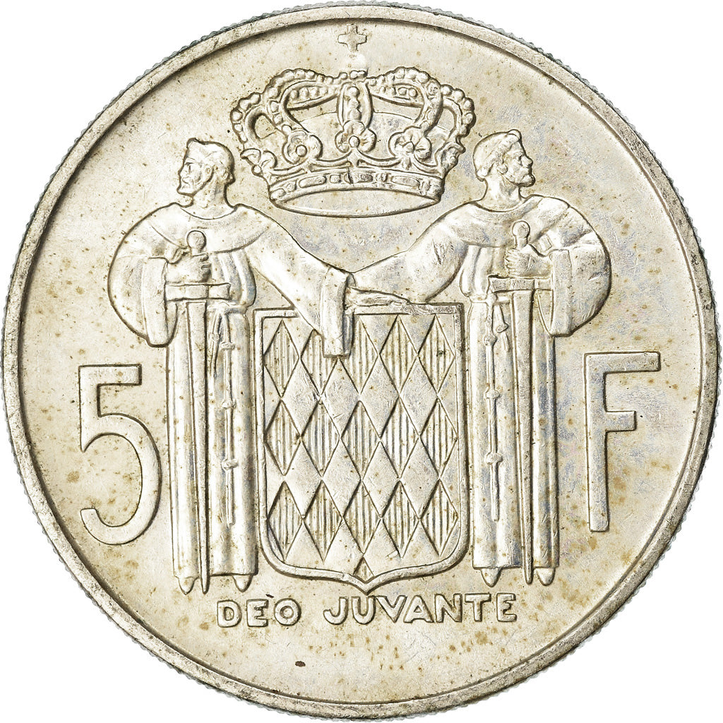 Moneta, Monaco, Rainier III, 5 Francs, 1966, BB+, Argento, KM:141, Gadoury:MC