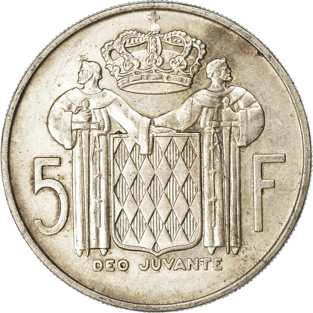 Monnaie, Monaco, Rainier III, 5 Francs, 1966, TTB+, Argent, Gadoury:MC 152