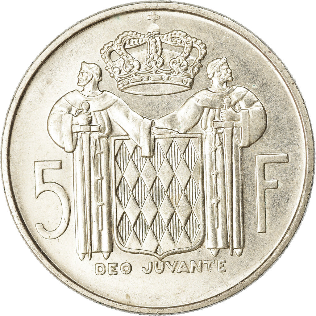 Moneta, Monaco, Rainier III, 5 Francs, 1966, BB+, Argento, KM:141, Gadoury:MC