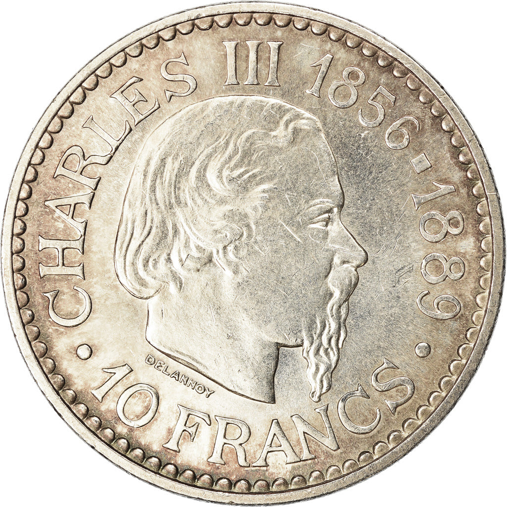 Coin, Monaco, Rainier III, 10 Francs, 1966, EF(40-45), Silver, KM:146