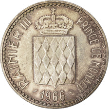 Coin, Monaco, Rainier III, 10 Francs, 1966, EF(40-45), Silver, KM:146