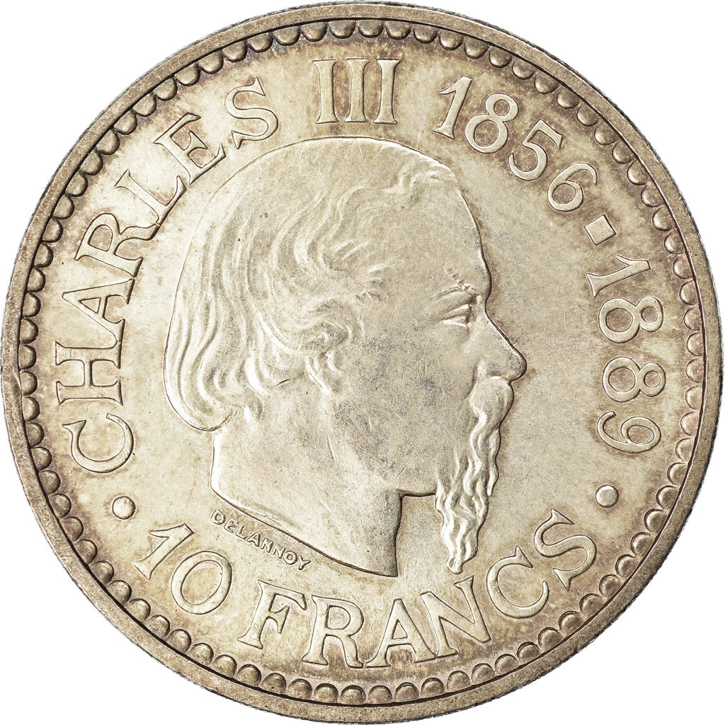 Coin, Monaco, Rainier III, 10 Francs, 1966, EF(40-45), Silver, KM:146
