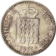 Moneda, Mónaco, Rainier III, 10 Francs, 1966, MBC, Plata, KM:146, Gadoury:MC155