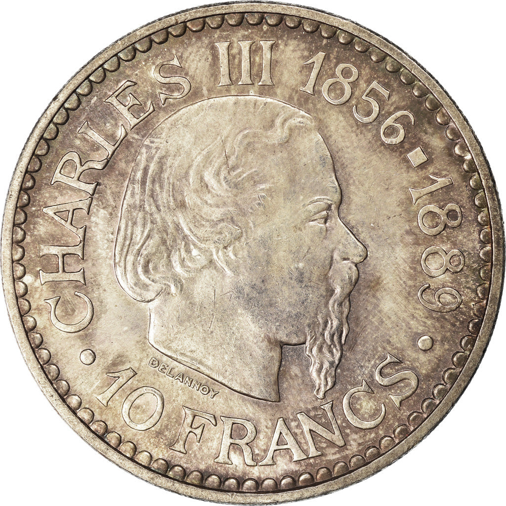 Coin, Monaco, Rainier III, 10 Francs, 1966, EF(40-45), Silver, KM:146