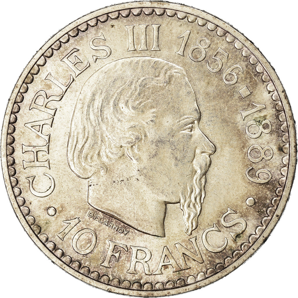 Coin, Monaco, Rainier III, 10 Francs, 1966, EF(40-45), Silver, KM:146