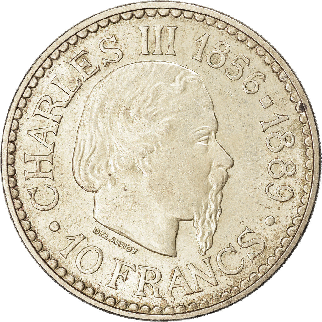 Coin, Monaco, Rainier III, 10 Francs, 1966, AU(50-53), Silver, KM:146