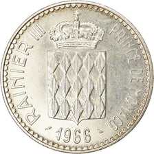 Moneta, Monaco, Rainier III, 10 Francs, 1966, BB+, Argento, KM:146