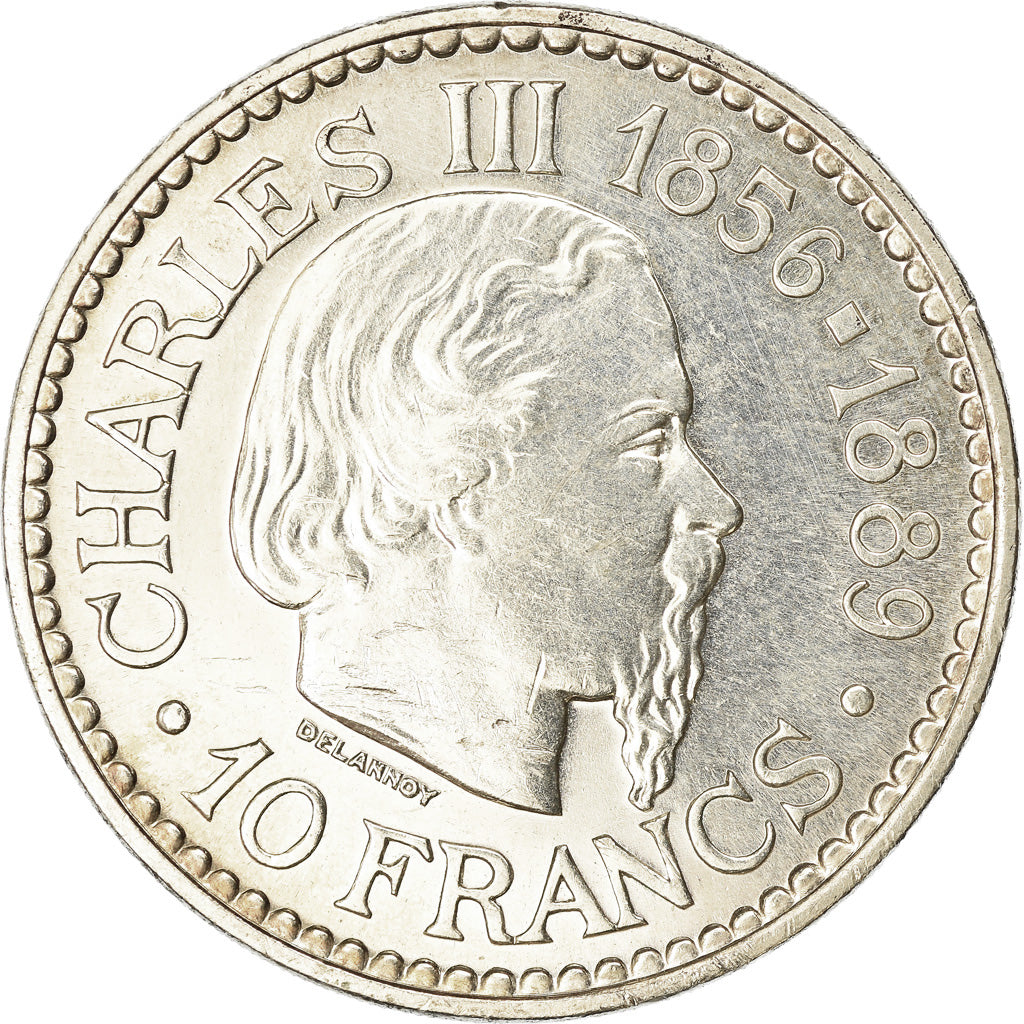 Moneta, Monaco, Rainier III, 10 Francs, 1966, BB+, Argento, KM:146