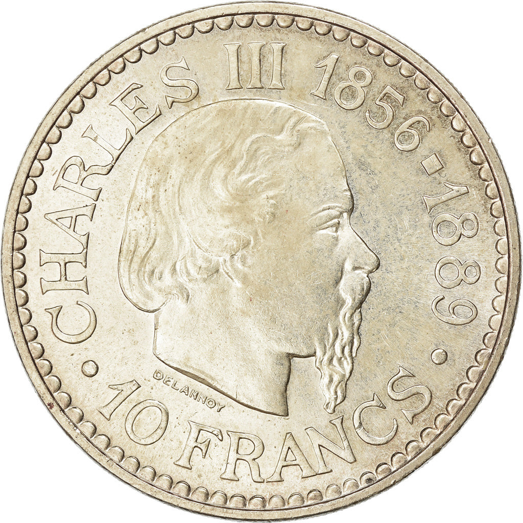 Coin, Monaco, Rainier III, 10 Francs, 1966, AU(50-53), Silver, KM:146