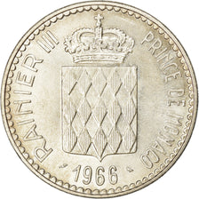 Coin, Monaco, Rainier III, 10 Francs, 1966, AU(50-53), Silver, KM:146