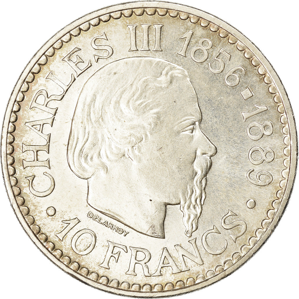 Coin, Monaco, Rainier III, 10 Francs, 1966, AU(50-53), Silver, KM:146