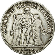 Moneta, Francia, Hercule, 5 Francs, 1874, Bordeaux, MB+, Argento, KM:820.2