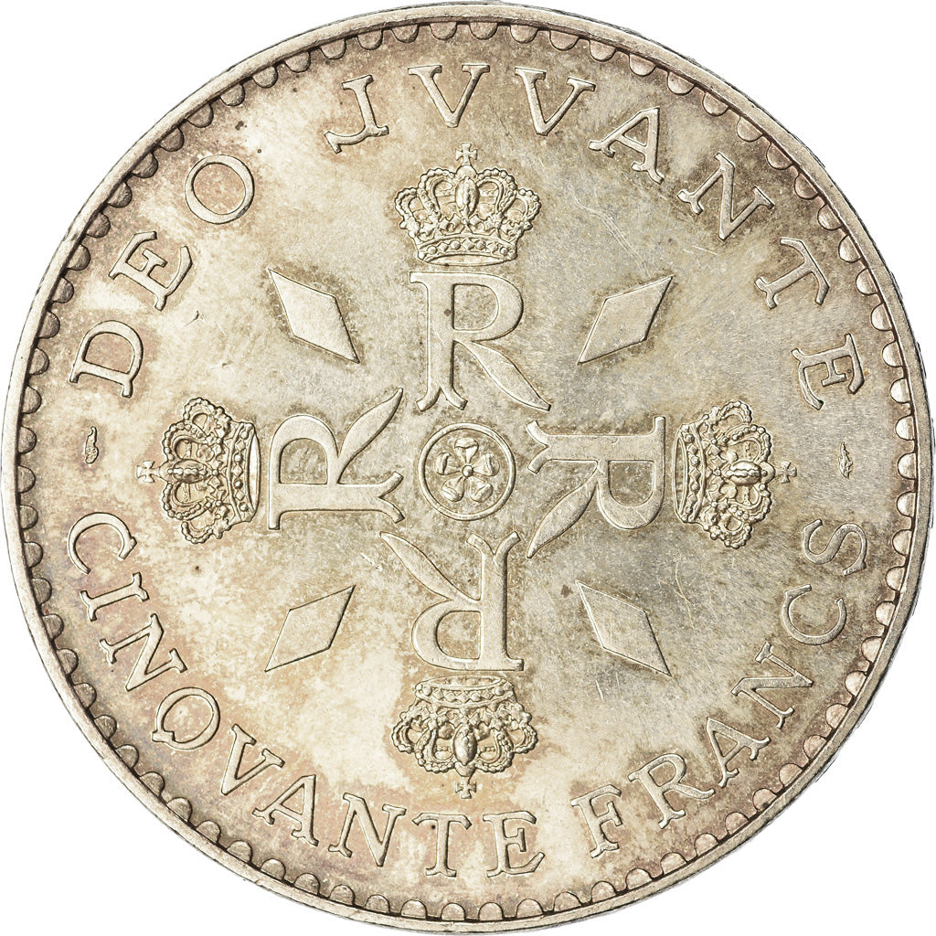 Coin, Monaco, Rainier III, 50 Francs, 1974, EF(40-45), Silver, KM:152.1
