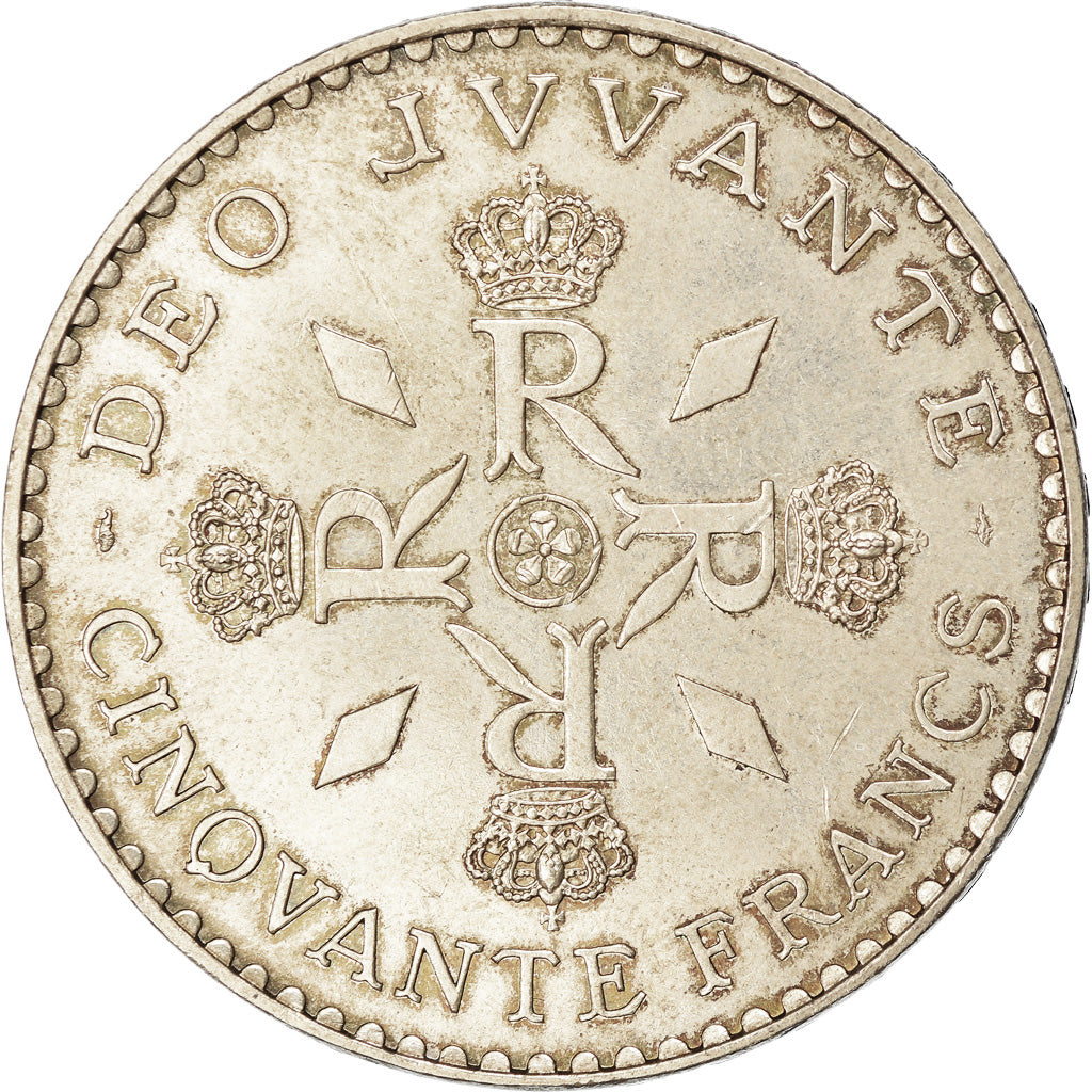 Coin, Monaco, Rainier III, 50 Francs, 1974, EF(40-45), Silver, KM:152.1